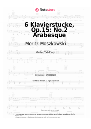 Sheet music, chords Moritz Moszkowski - 6 Klavierstucke, Op.15: No.2 Arabesque