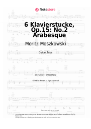 Sheet music, chords Moritz Moszkowski - 6 Klavierstucke, Op.15: No.2 Arabesque