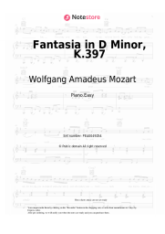 undefined Wolfgang Amadeus Mozart - Fantasia in D Minor, K.397