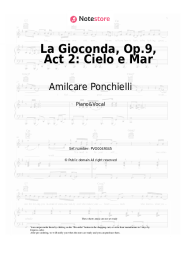Sheet music, chords Amilcare Ponchielli - La Gioconda, Op.9, Act 2: Cielo e Mar