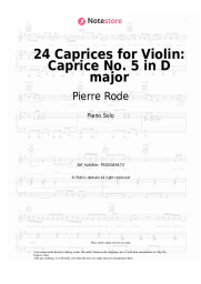 Sheet music, chords Pierre Rode - 24 Caprices for Violin: Caprice No. 5 in D major
