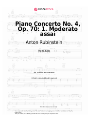 Sheet music, chords Anton Rubinstein - Piano Concerto No. 4, Op. 70: 1. Moderato assai