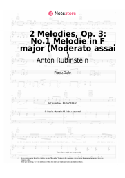Sheet music, chords Anton Rubinstein - 2 Melodies, Op. 3: No.1 Melodie in F major (Moderato assai )