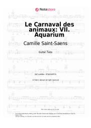 Sheet music, chords Camille Saint-Saens - Le Carnaval des animaux: VII. Aquarium