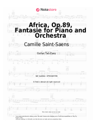 Sheet music, chords Camille Saint-Saens - Africa, Op.89, Fantasie for Piano and Orchestra