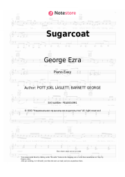 Sheet music, chords George Ezra - Sugarcoat