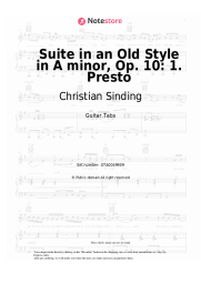 undefined Christian Sinding - Suite in an Old Style in A minor, Op. 10: 1. Presto