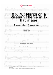 Sheet music, chords Alexander Glazunov - Op. 76: March on a Russian Theme in E-flat major