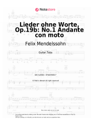 Sheet music, chords Felix Mendelssohn - Lieder ohne Worte, Op.19b: No.1 Andante con moto