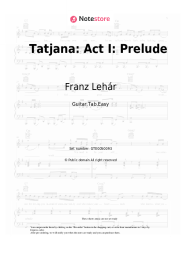 Sheet music, chords Franz Lehár - Tatjana: Act I: Prelude
