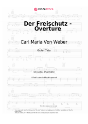 Sheet music, chords Carl Maria Von Weber - Der Freischutz - Overture