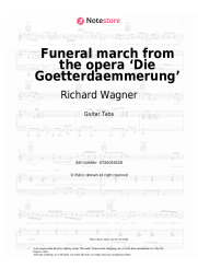 Sheet music, chords Richard Wagner - Funeral march from the opera ‘Die Goetterdaemmerung’