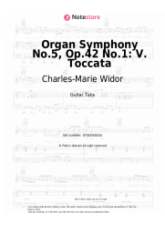 Sheet music, chords Charles-Marie Widor - Organ Symphony No.5, Op.42 No.1: V. Toccata