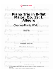 Sheet music, chords Charles-Marie Widor - Piano Trio in B-flat Major, Op. 19: I. Allegro