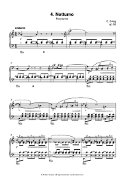 undefined Edvard Hagerup Grieg - Lyric Pieces, op.54. No. 4 Notturno