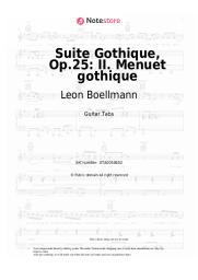Sheet music, chords Leon Boellmann - Suite Gothique, Op.25: II. Menuet gothique
