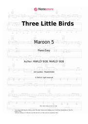 Sheet music, chords Maroon 5 - Three Little Birds