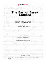 Sheet music, chords John Dowland - The Earl of Essex Galliard