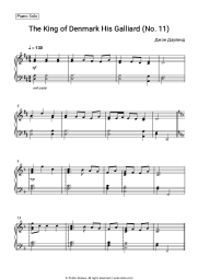 Sheet music, chords John Dowland - The King of Denmark His Galliard (No. 11)