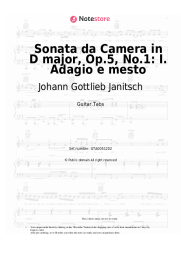 undefined Johann Gottlieb Janitsch - Sonata da Camera in D major, Op.5, No.1: I. Adagio e mesto
