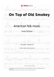 Sheet music, chords American folk music - On Top of Old Smokey