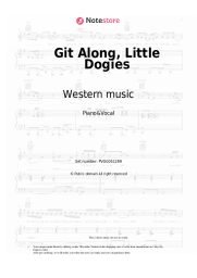 Sheet music, chords Western music - Git Along, Little Dogies