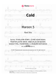 undefined Maroon 5 - Cold