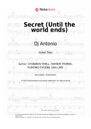 Sheet music, chords Dj Antonio, Slider & Magnit - Secret (Until the world ends)