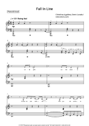 Sheet music, chords Christina Aguilera, Demi Lovato - Fall In Line