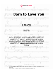 Sheet music, chords LANCO - Born to Love You