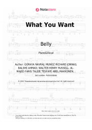 Sheet music, chords Belly, The Weeknd - What You Want