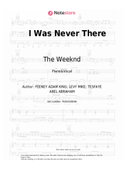 Sheet music, chords The Weeknd, Gesaffelstein - I Was Never There