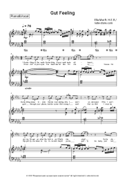 Sheet music, chords Ella Mai, H.E.R. - Gut Feeling