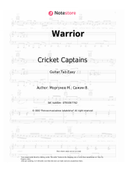 Sheet music, chords Cricket Captains - Warrior