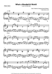 Sheet music, chords Louis Armstrong - What A Wonderful World