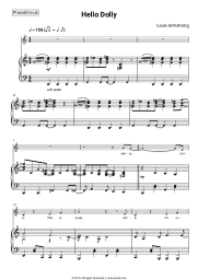 Sheet music, chords Louis Armstrong - Hello Dolly