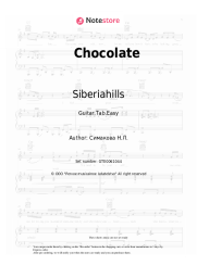 Sheet music, chords Siberiahills, Natalia Simakova - Chocolate