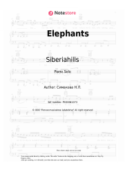 Sheet music, chords Siberiahills, Natalia Simakova - Elephants