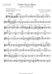 Sheet music, chords Hubert Giraud - Sous le ciel de Paris