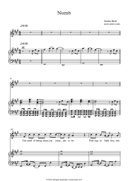 Sheet music, chords Linkin Park - Numb