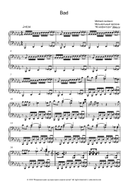 Sheet music, chords Michael Jackson - Bad