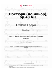 undefined Frederic Chopin - Nocturne (C minor), op.48 No. 1