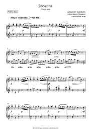 Sheet music, chords Alexander Goedicke - Sonatina, Op. 36, No. 20