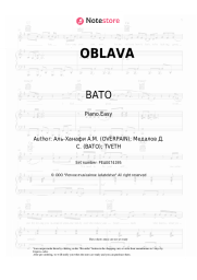 Sheet music, chords BATO, TVETH - OBLAVA
