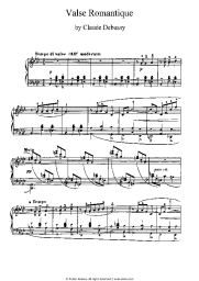 Sheet music, chords Claude Debussy - Valse Romantique