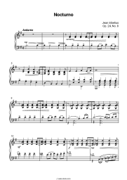 Sheet music, chords Jean Sibelius - Nocturne Op. 24 No. 8