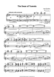 Sheet music, chords Jean Sibelius - The Swan of Tuonela, Op. 22, No. 3