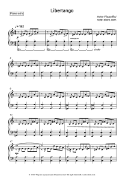 Sheet music, chords Astor Piazzolla -  Libertango