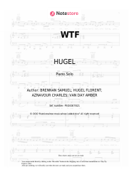 Sheet music, chords HUGEL, Amber Van Day - WTF