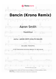 Sheet music, chords Aaron Smith - Dancin (Krono Remix)